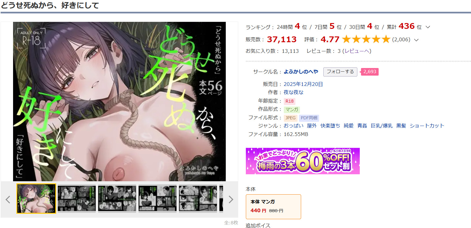 どうせ死ぬから、好きにしてDLsite